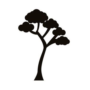 dallanmış ağaç silueti biçim simgesi