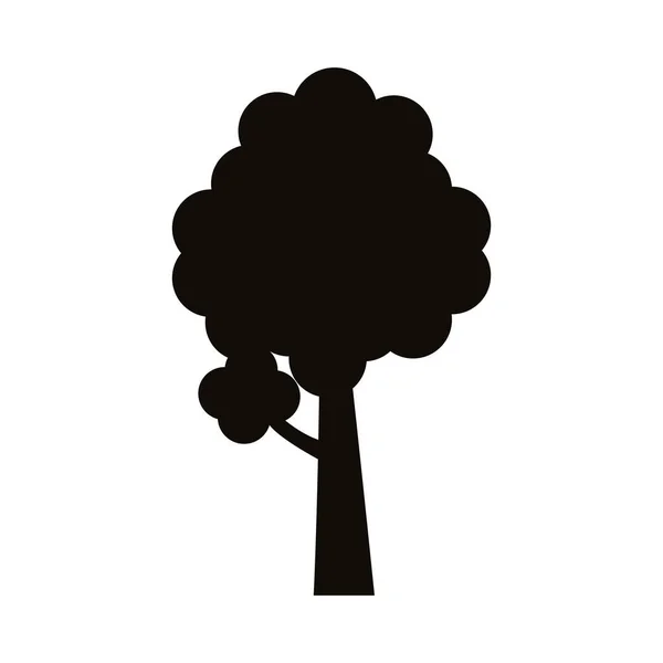 Ícone de estilo silhueta árvore ramificada —  Vetores de Stock