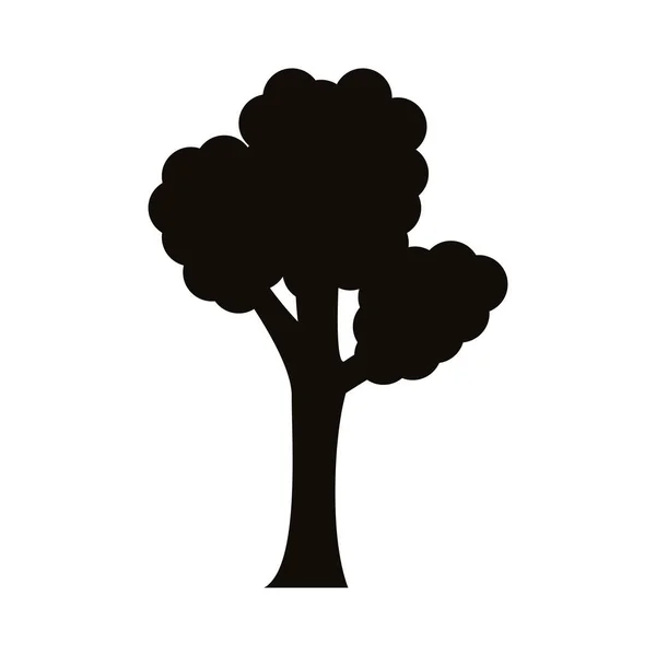 Icône de style silhouette d'arbre ramifié — Image vectorielle