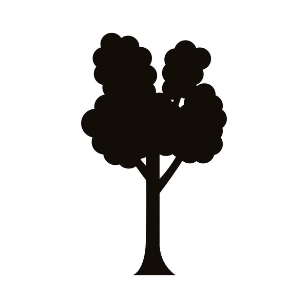 Árbol ramificado silueta icono de estilo — Archivo Imágenes Vectoriales