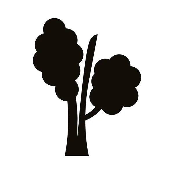 Elágazó fa sziluett stílusú ikon — Stock Vector