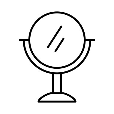 ayna kozmetik aksesuar çizgi simgesi