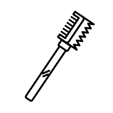 kozmetik saç fırçası aksesuar çizgi simgesi