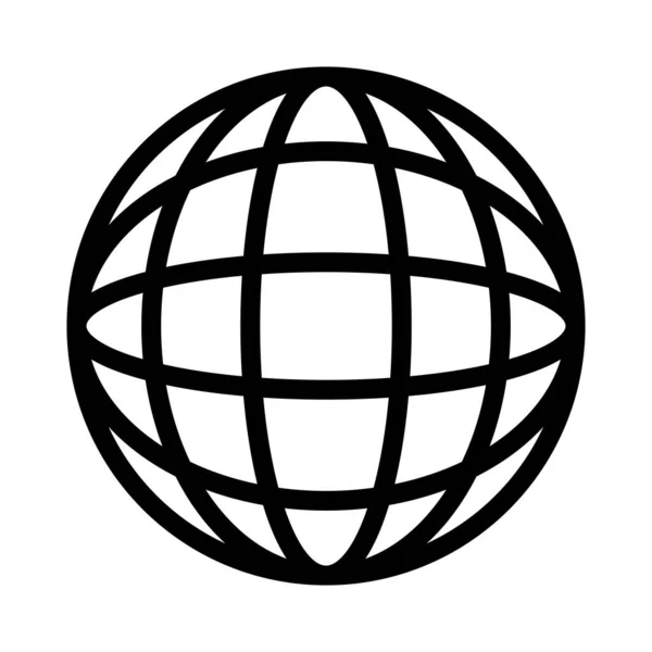 Sphere browser silhouette style icon — 스톡 벡터