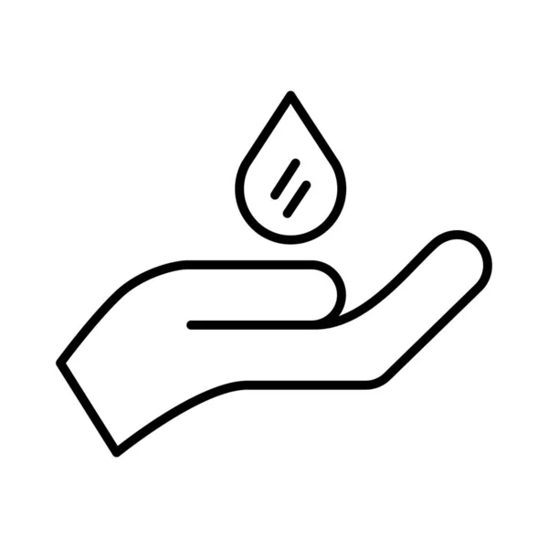 Hand mit Dropline-Stil-Symbol — Stockvektor