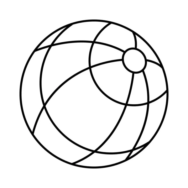 Esfera planeta mundo línea estilo — Archivo Imágenes Vectoriales