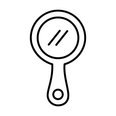 Ayna kozmetik aksesuar çizgi simgesini kullan