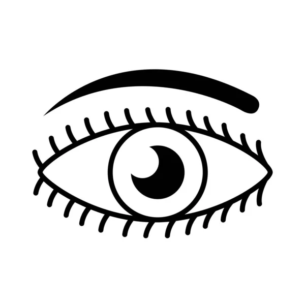 Eye human organ line style icon — Stock Vector