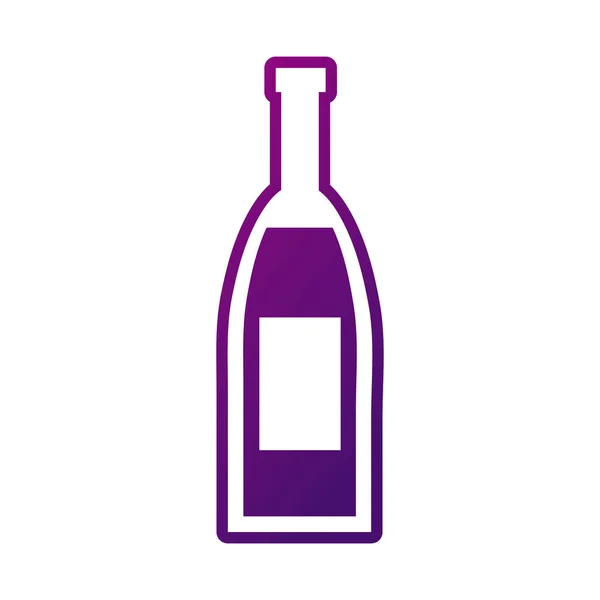Ikona wina butelka pić gradientowy styl — Wektor stockowy