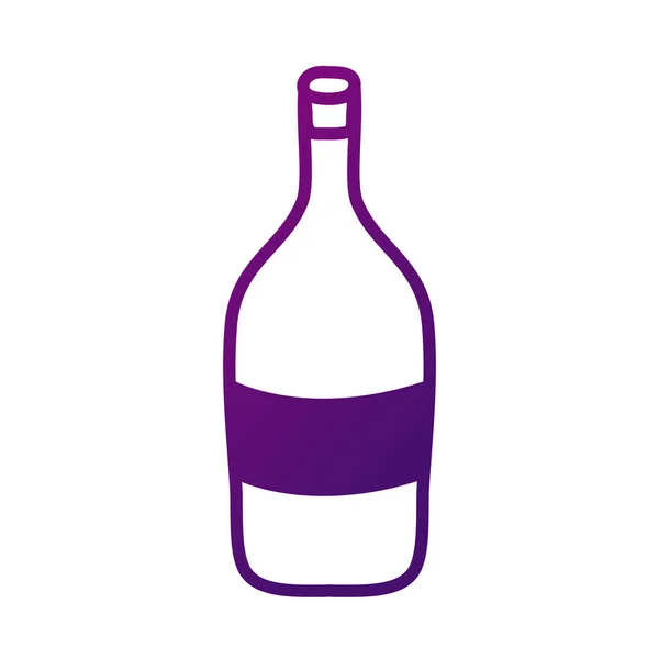 Bouteille de vin style boisson gradient icône — Image vectorielle