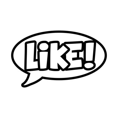 Konuşma baloncuğu kelime pop sanat çizgisi tarzı gibi ifade ile