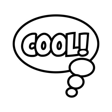 İfade içeren konuşma balonu havalı pop sanat çizgisi tarzı