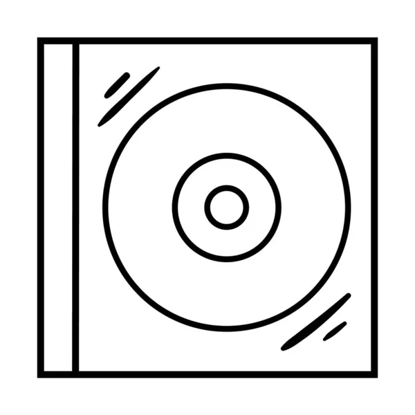Long jeu disque pop art style ligne — Image vectorielle