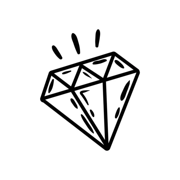 Línea de arte pop diamante estilo — Vector de stock