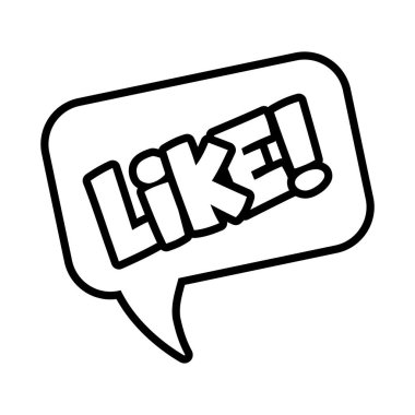 Konuşma baloncuğu pop sanat çizgisi tarzı gibi ifade edilebilir.