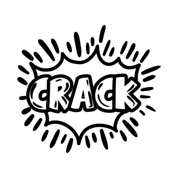 Expression Cloud mit Crack Word Pop Art Line Style — Stockvektor