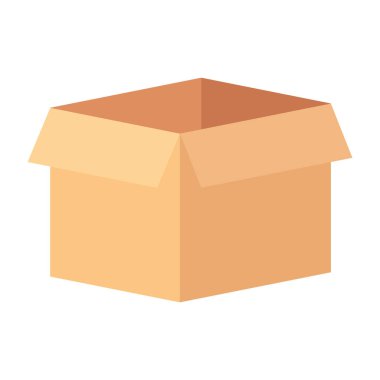 beyaz arkaplan içinde karton kutu açık