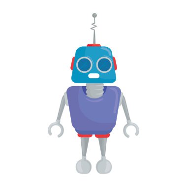 Robot oyuncak simgesi, beyaz arkaplan