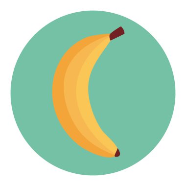 Yuvarlak çerçeveli taze muz meyvesi, beyaz arkaplan