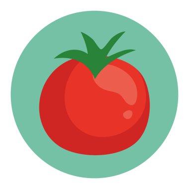 Yuvarlak çerçeveli taze domates, beyaz arkaplan