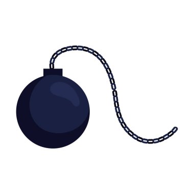 Köle zinciri simgesi, beyaz arkaplan