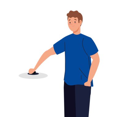 Beyaz arka planda esrar kapaklı bir adam yemek pişiriyor.