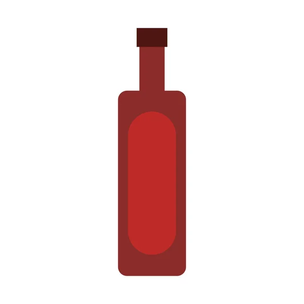 Botella de vino, sobre fondo blanco — Vector de stock