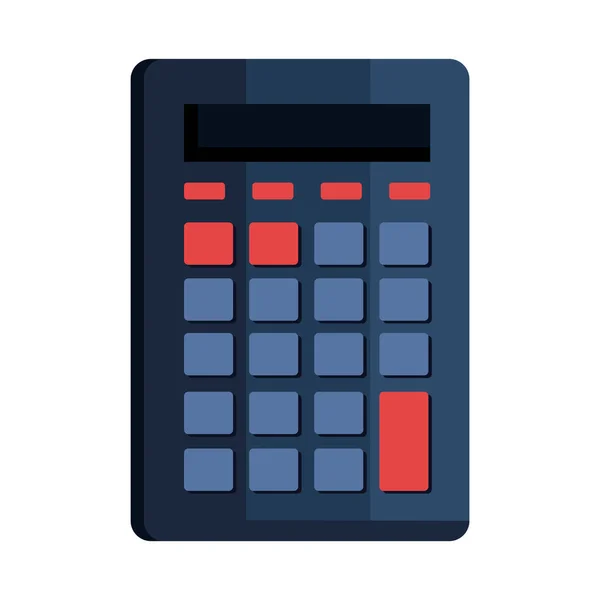 Signo financiero calculadora en fondo blanco — Vector de stock