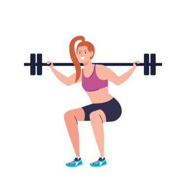 Ağırlık ölçer, spor eğlencesi egzersizi yapan bir kadın.