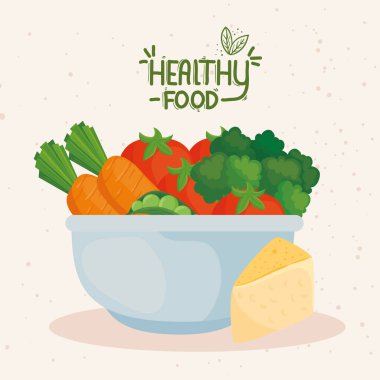 Sağlıklı yiyeceklerle pankart, sağlıklı yiyecekler.