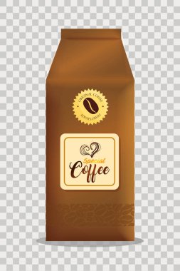 Marka modeli kahve dükkanı, restoran, şirket kimliği modeli, özel kahve poşeti.