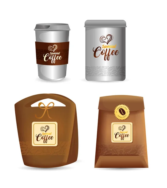 Branding mockup set για coffee shop, restaurant, εταιρική ταυτότητα mockup, παρουσιάσεις καφέ special — Διανυσματικό Αρχείο