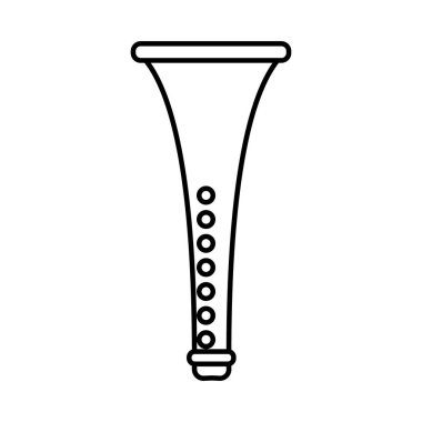 Cornet air enstrüman müzikal çizgi simgesi