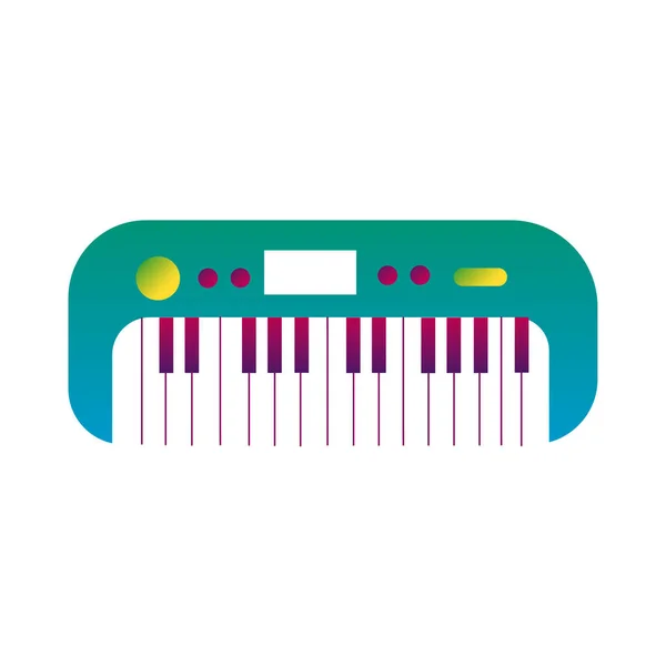 Piano muziekinstrument lijn en vul stijl icoon — Stockvector