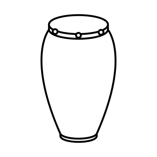 Bongo trumma instrument stil linje ikon — Stock vektor