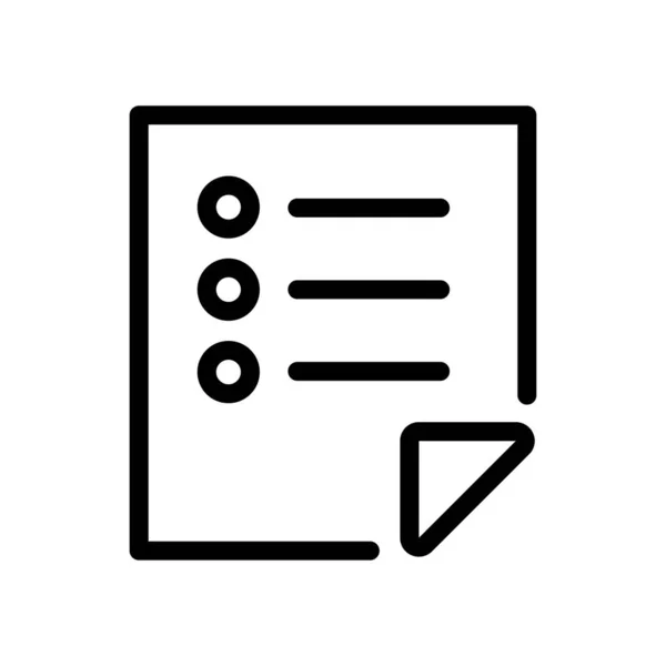 Papper dokument fil med textrader linje stil ikon — Stock vektor