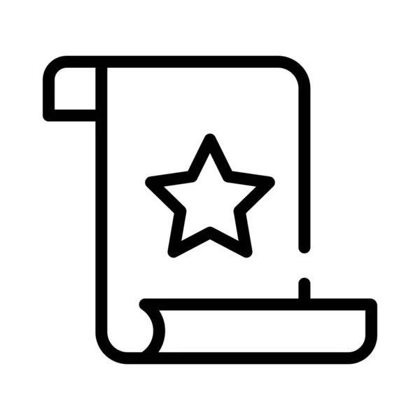 Fichier de document papier avec icône de style de ligne étoile — Image vectorielle