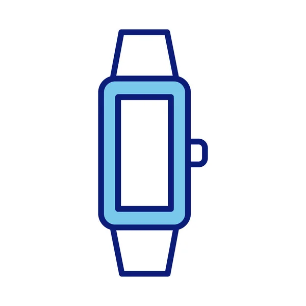 Smartwatch apparaat lijn en vul stijl pictogram — Stockvector