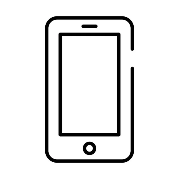 スマートフォンのデバイスラインスタイルのアイコン — ストックベクタ