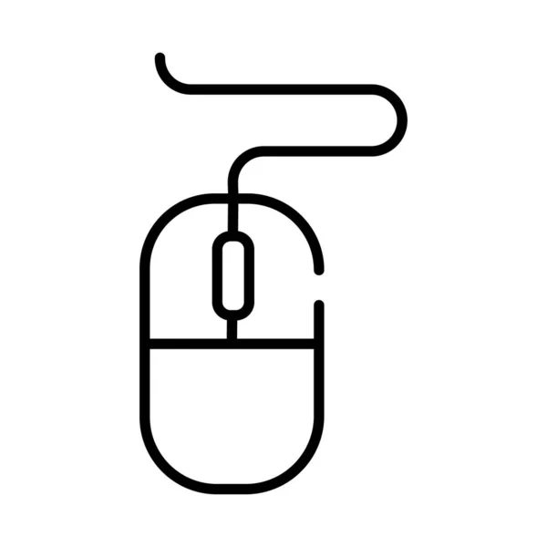 Muis hardware lijn stijl pictogram — Stockvector