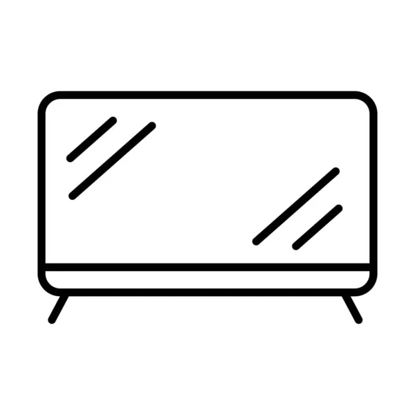 Conduit tv ligne style icône — Image vectorielle