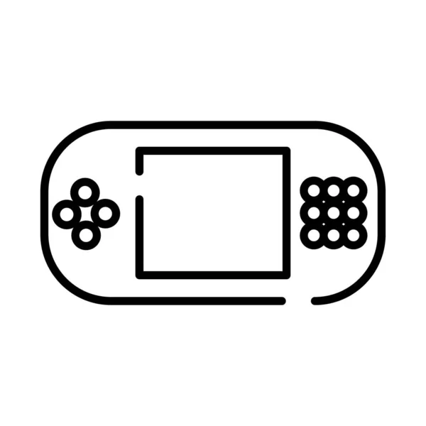 Icona della linea di stile portatile del videogioco — Vettoriale Stock