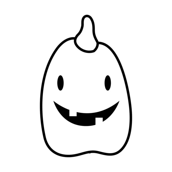 Halloween línea de calabaza icono de estilo — Vector de stock
