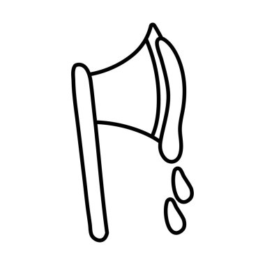 Cadılar bayramı baltası ve kan çizgisi simgesi