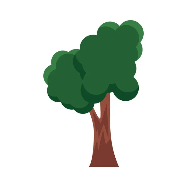 Árvore frondosa ícone de estilo plano —  Vetores de Stock