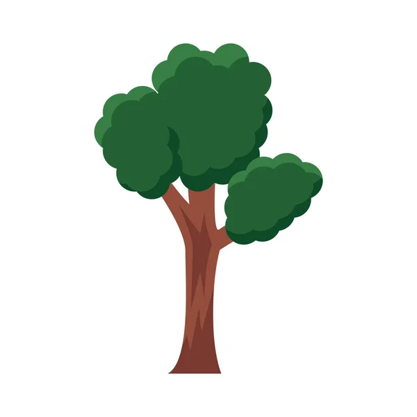 Branched tree flat style icon — Stock Vector
