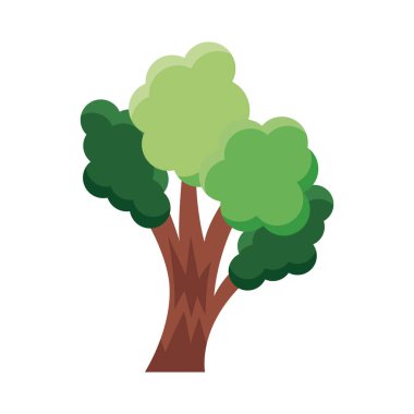 Yapraklı ağaç düz biçim simgesi