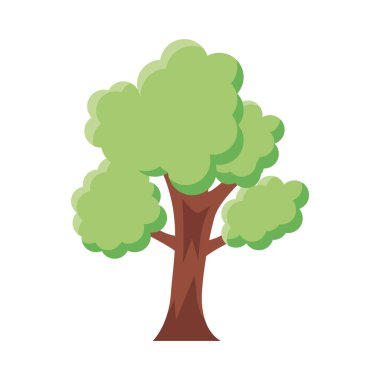 Yapraklı ağaç düz biçim simgesi