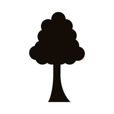 Yapraklı ağaç silueti biçim simgesi