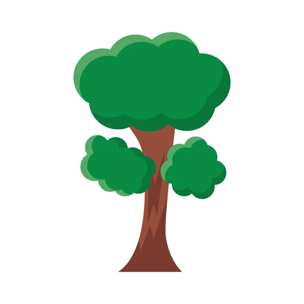 나뭇잎 나무 플랫 스타일 아이콘 — 스톡 벡터